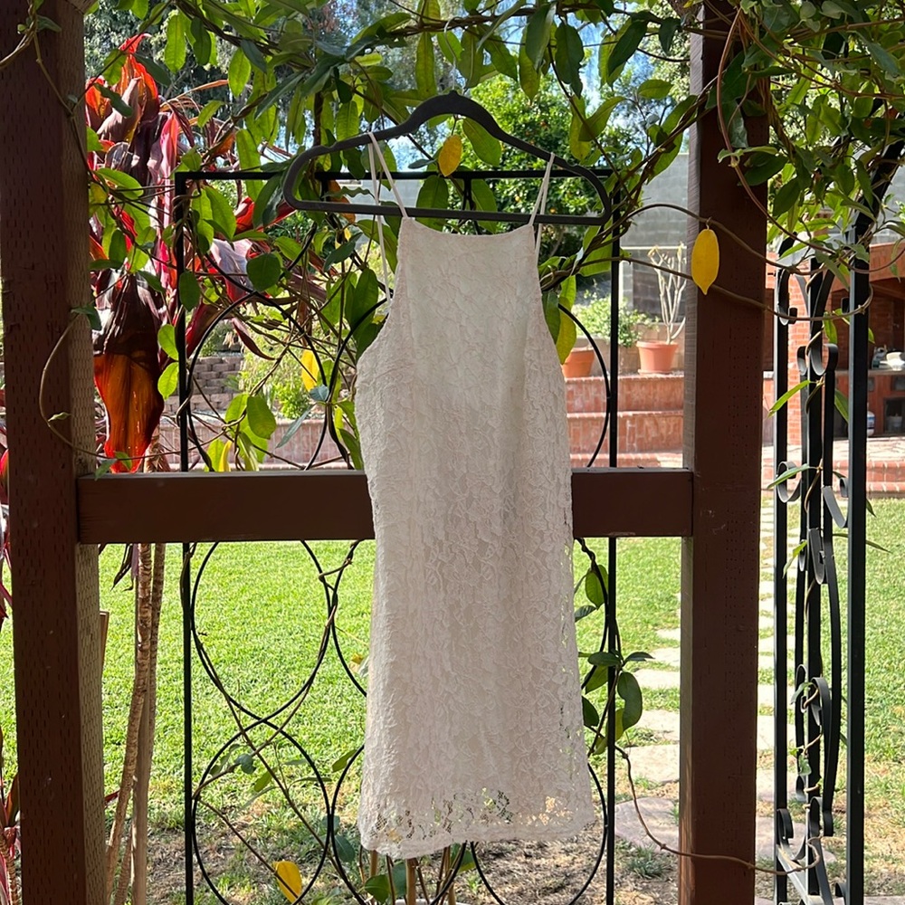 White lace dress, Size:M